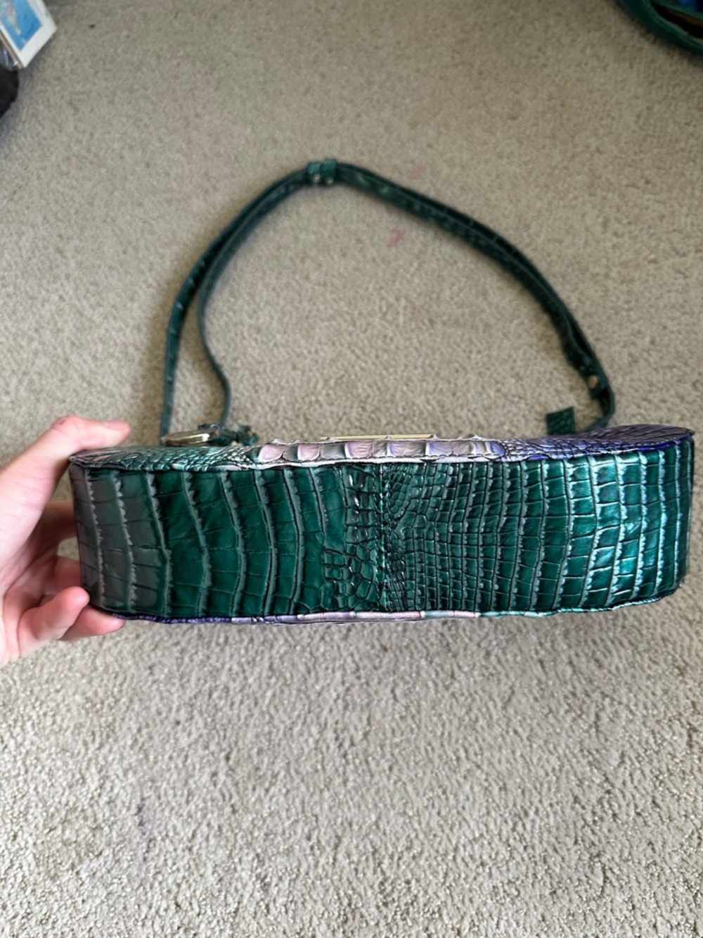 Brahmin Shayna crossbody handbag Enchanted Ombre Melbourne pattern - Picture 5 of 8